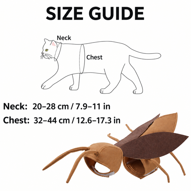 Halloween pet costume size